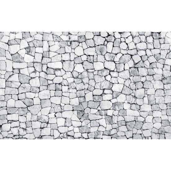 Photo mural stone wall stone rough in gray 2 shades