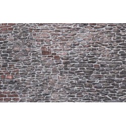 Photo mural stone wall of various shapes stone 2 colors