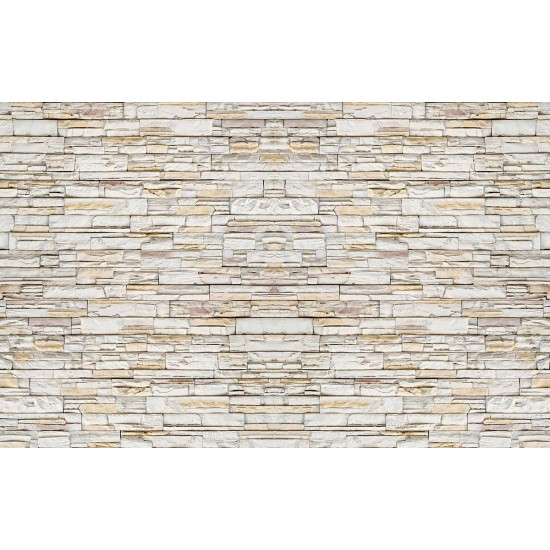 Photo mural stone edged wall perfect imitation bright