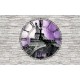 Photo mural wall with clock view London, Paris, Venice