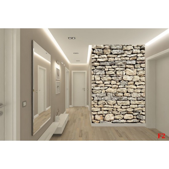 Photo mural rough stones texture imitation in bige Photo mural rough stones texture imitation in bige