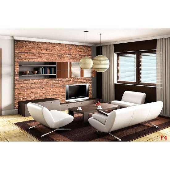 Photo mural imitation of a red brick wall 