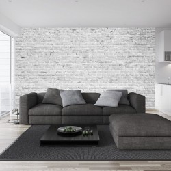 Wall mural grey brick imitation Wall mural grey brick imitation