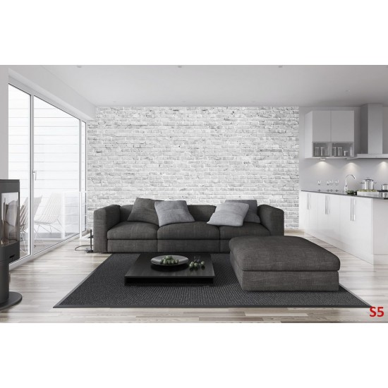 Wall mural grey brick imitation Wall mural grey brick imitation
