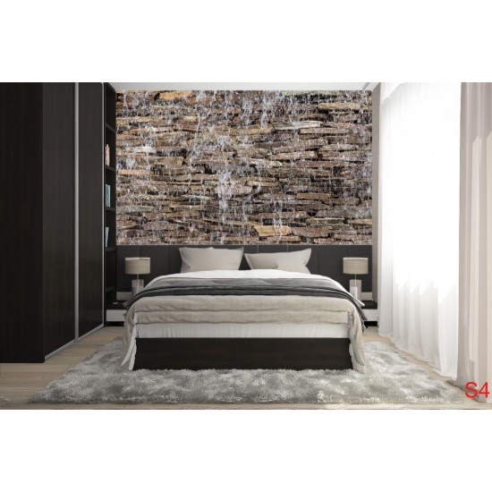 Wallpapers mural stone wall with a waterfall