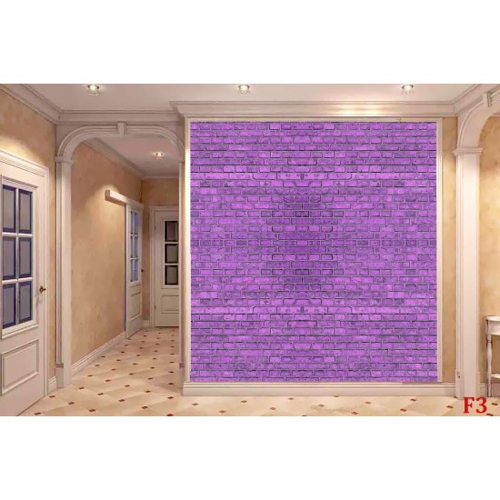 Wall mural imitation of a wall in purple bricks Wall mural imitation of a wall in purple bricks