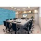 Wall mural imitation of a brick wall in turquoise Wall mural imitation of a brick wall in turquoise