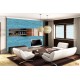 Wall mural imitation of a brick wall in turquoise Wall mural imitation of a brick wall in turquoise