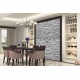Wallpapers mural stacked stone imitation in grey 2