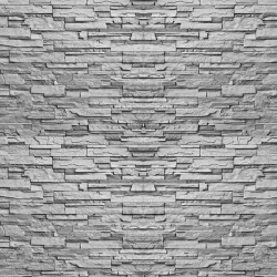 Wallpapers mural stacked stone imitation in grey 2