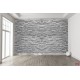 Wallpapers mural stacked stone imitation in grey 2