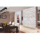 Photo mural imitation of stacked white-gray stone Photo mural imitation of stacked white-gray stone