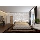 Photo mural imitation of stacked white-gray stone Photo mural imitation of stacked white-gray stone