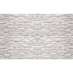 Photo mural imitation of stacked white-gray stone Photo mural imitation of stacked white-gray stone