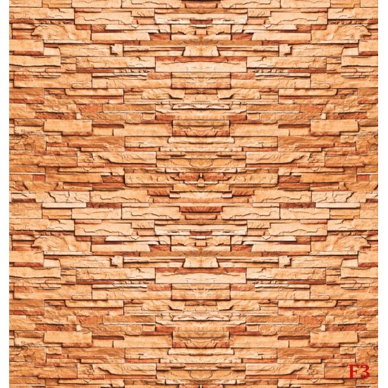 Photo mural imitation of stacked stone in orange Photo mural imitation of stacked stone in orange
