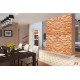 Photo mural imitation of stacked stone in orange Photo mural imitation of stacked stone in orange