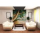Wallpapers mural modern brick wall with view of palms