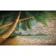 Wallpapers mural modern brick wall with view of palms
