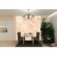 Wall mural leaves structure in orange gamma