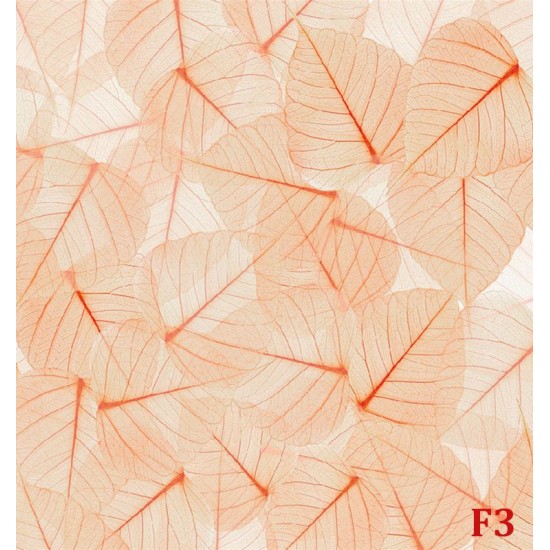 Wall mural leaves structure in orange gamma