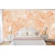 Wall mural leaves structure in orange gamma