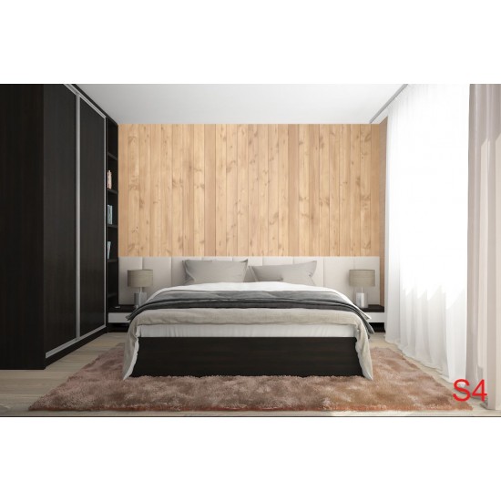 Wall mural wooden with stacked beams in 2 colours Wall mural wooden with stacked beams in 2 colours