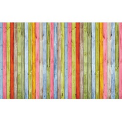 Wall mural colorful wooden beams