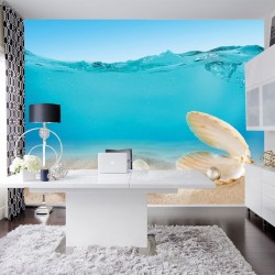 Wallpapers mural seashells under water