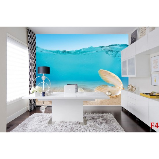 Wallpapers mural seashells under water Wallpapers mural seashells under water