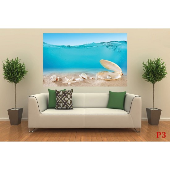 Wallpapers mural seashells under water Wallpapers mural seashells under water