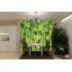 Wall mural wall of stacked green bamboo 2