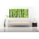 Wall mural with placed green bamboo