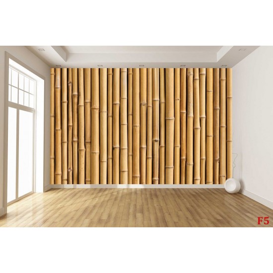 Wallpapers mural wall of stacked bamboo