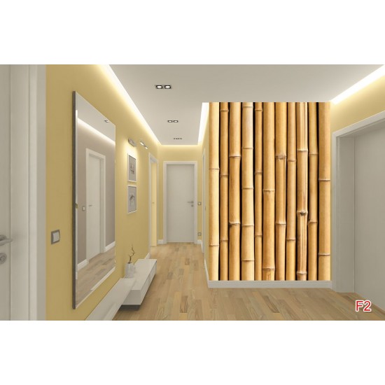 Wallpapers mural wall of stacked bamboo