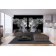 Wallpapers mural a tiger couple with flames in 2 colors