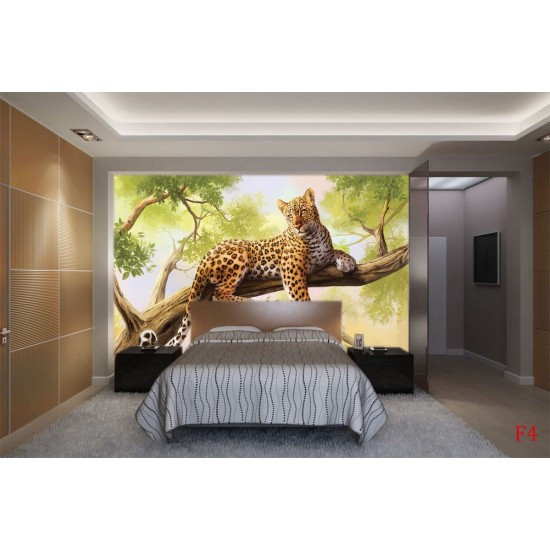 Wall murals leopard on a tree model 2