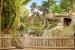 Photo mural zoo park with lions and giraffes