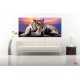 Photo mural purple sunset with a big tiger