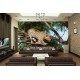 Wallpapers mural hunting leopard on a tree