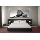 Wallpapers mural big lion on grey background