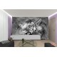 Wallpapers mural tiger's head painted in 3 colours Wallpapers mural tiger's head painted in 3 colours