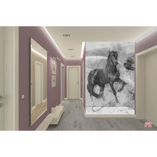 Wallpapers mural art wall with black horse 