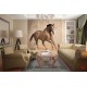 Wallpapers galloping horse with beige coating Wallpapers galloping horse with beige coating
