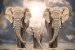 Wallpaper view of three beautiful elephants