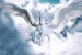Wall mural fantastic white horse with pegasus wings in 2 variants