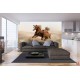 Wall mural brown horse with a little horsey Wall mural brown horse with a little horsey