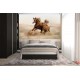 Wall mural brown horse with a little horsey Wall mural brown horse with a little horsey