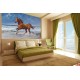 Wallpapers mural painted horse on a sea shore picture 
