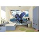 Wall mural fantastic horse Pegasus blue