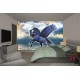 Wall mural fantastic horse Pegasus blue